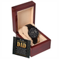 To My Boyfriend's Dad Black Chronograph Watch, Boyfriends Dad Gifts, Gift For Fathers Day Bulk, Gift To Dad From Son