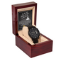 To The Best Father-In-Law Black Chronograph Watch, First Fathers Day Gifts For New Dad, Gift For Dad Birthday From Daughter, Easter Gift For Dad