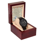 To My Daddy Black Chronograph Watch, Watch For Man With Black, Gift For Dad From Son, Fathers Day Necklace For Men