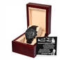 To My Dad Black Chronograph Watch, Father Of The Bride Gifts, Birthday Gift For Dad From Son, Birthday Gift For Dad From Son
