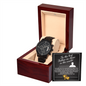 To The Best Father-In-Law Black Chronograph Watch, First Fathers Day Gifts For New Dad, Gift For Dad Birthday From Daughter, Easter Gift For Dad