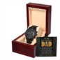 To My Boyfriend's Dad Black Chronograph Watch, Boyfriends Dad Gifts, Gift For Fathers Day Bulk, Gift To Dad From Son