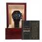 To My Amazing Daddy Black Chronograph Watch, Gift For Dad From Daughter, Gift For Fathers Day From Kids, Watch For Man Waterproof