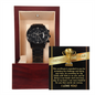 No 1 Father Of The Year Black Chronograph Watch, Gift For Dad On Wedding Day From Bride, Gift For Fathers Day For Dad, 14 February Gift Man