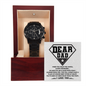 Dear Dad Black Chronograph Watch, To My Dad Black Chronograph Watch, Valentines Day Gifts For Father, Fathers Day Gifts From Daughter