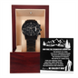 To My Dad Black Chronograph Watch, Father Of The Bride Gifts, Birthday Gift For Dad From Son, Birthday Gift For Dad From Son