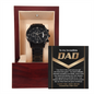 To My Incredible Dad Black Chronograph Watch, Gift For Dad On Wedding Day From Bride, Gift For Fathers Day For Dad, 14 February Gift Man