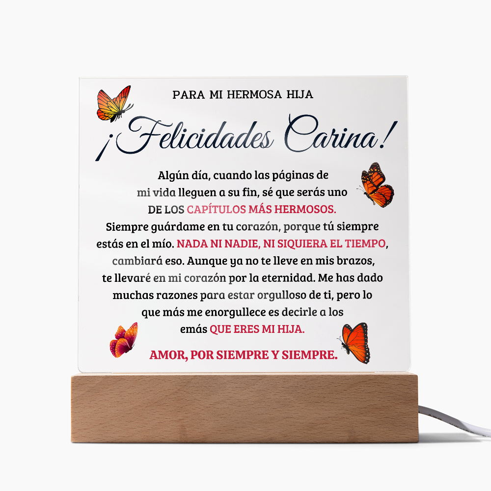 HIJACRSQBR1_T4_30_2 ¡FELICIDADES CARINA!