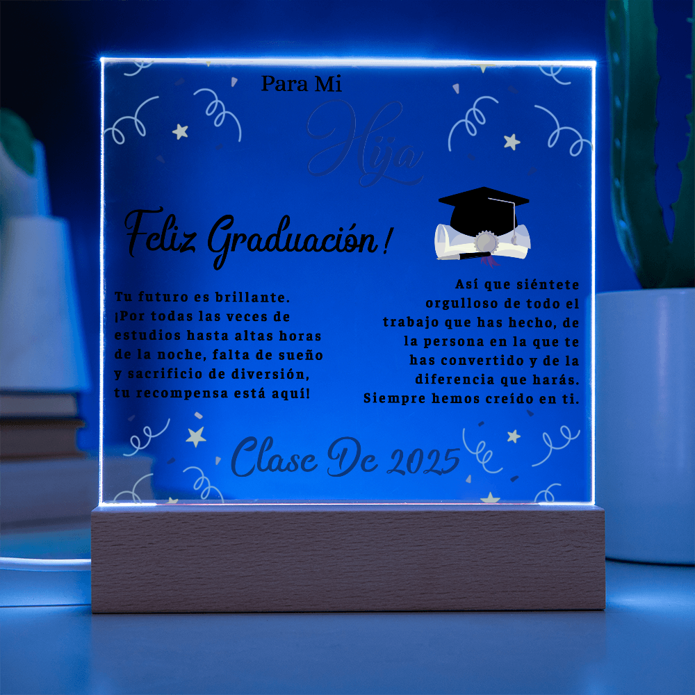Acrílico Para Mi Hija En Su Graduación, Cuadros Para Mi Hija Por Su Graduación - GRA_ACR_BR1_APR4_4