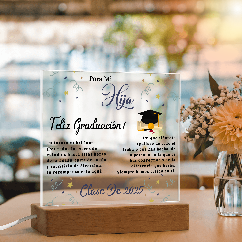 Acrílico Para Mi Hija En Su Graduación, Cuadros Para Mi Hija Por Su Graduación - GRA_ACR_BR1_APR4_4