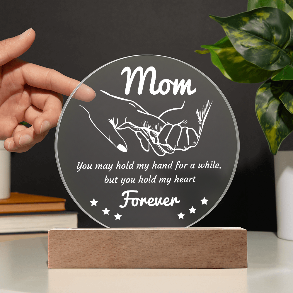 Mom Round Acrylic, Acrylic Mom Gift, Mothers Day Gifts For Mom Night Light, Mother Day Birthday Gift Mom, Mom Cozy Light
