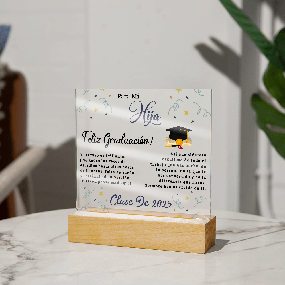 Acrílico Para Mi Hija En Su Graduación, Cuadros Para Mi Hija Por Su Graduación - GRA_ACR_BR1_APR4_4