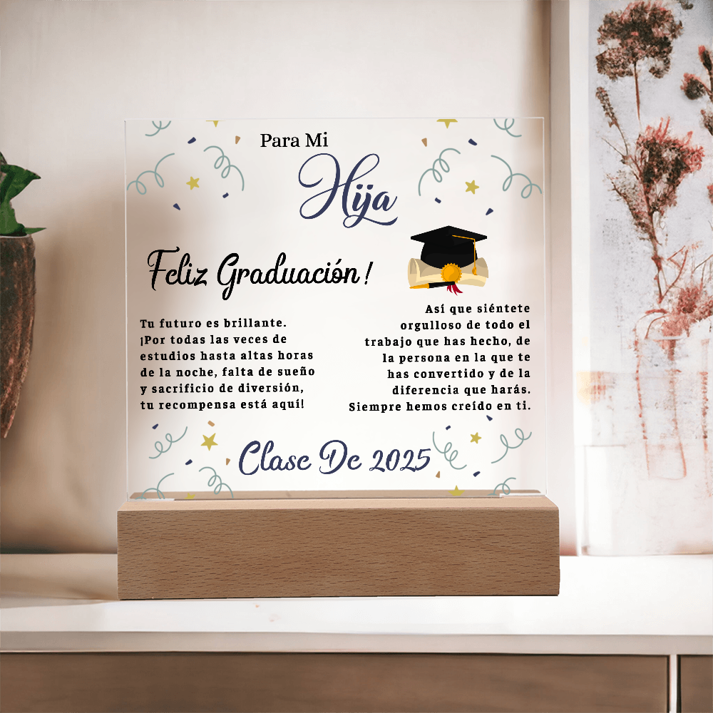Acrílico Para Mi Hija En Su Graduación, Cuadros Para Mi Hija Por Su Graduación - GRA_ACR_BR1_APR4_4