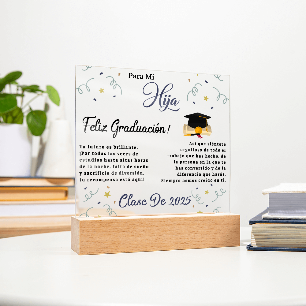 Acrílico Para Mi Hija En Su Graduación, Cuadros Para Mi Hija Por Su Graduación - GRA_ACR_BR1_APR4_4