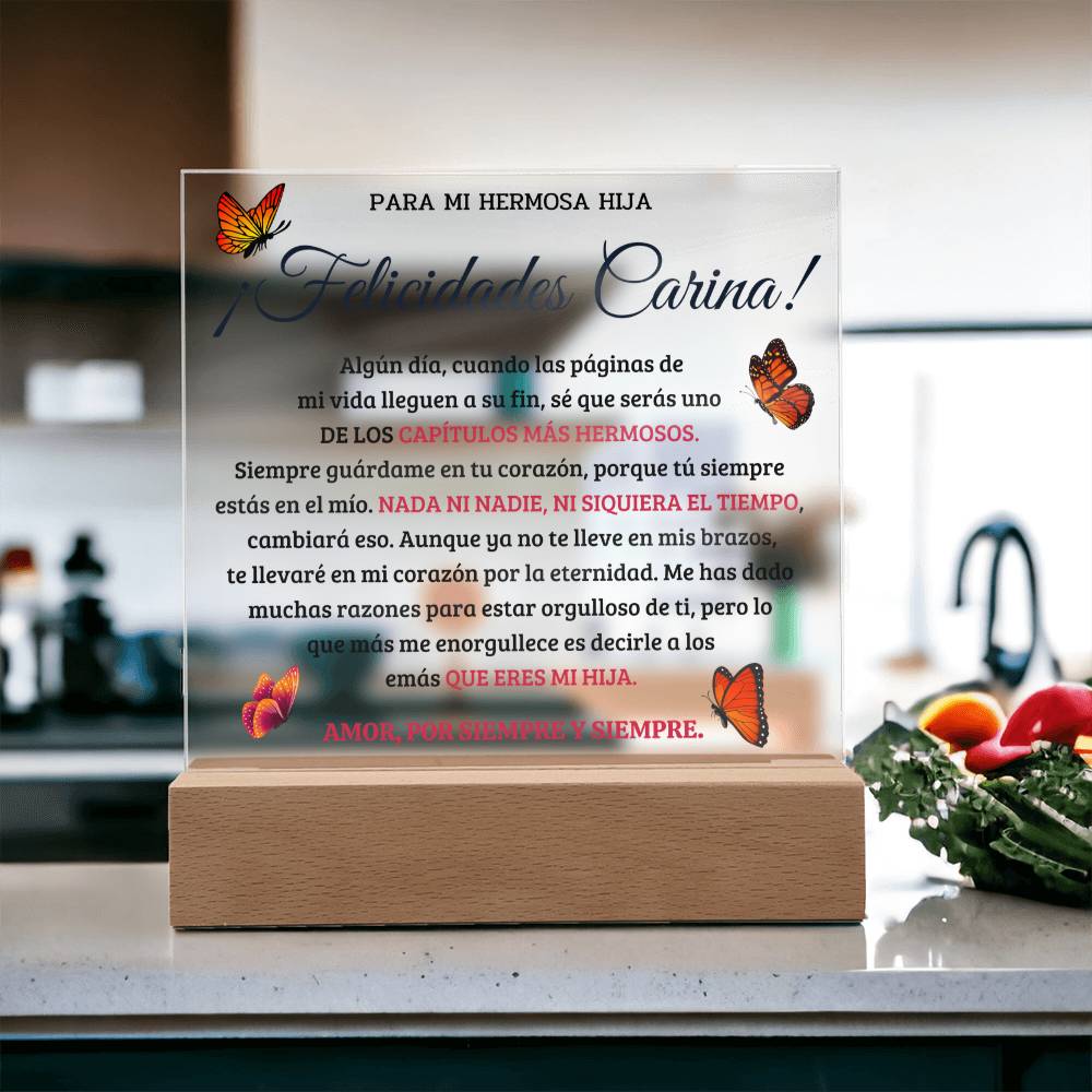 HIJACRSQBR1_T4_30_2 ¡FELICIDADES CARINA!