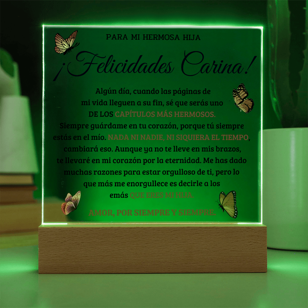HIJACRSQBR1_T4_30_2 ¡FELICIDADES CARINA!
