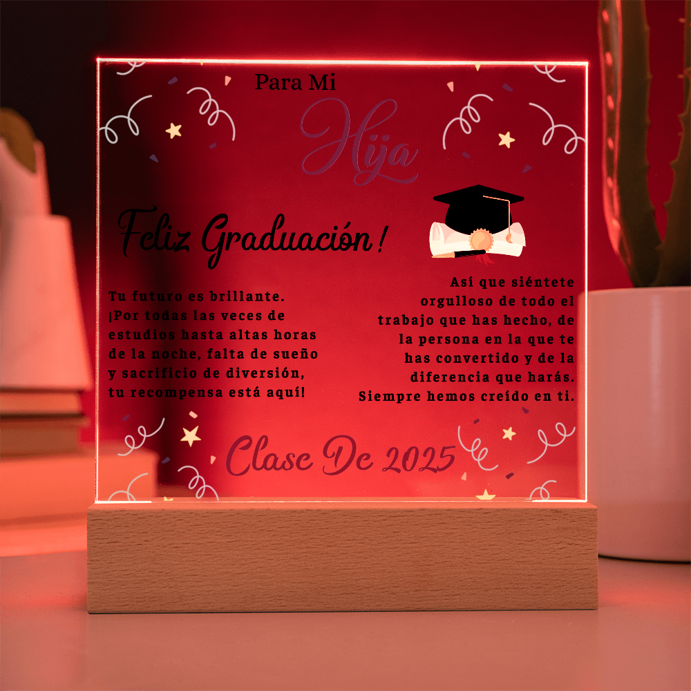 Acrílico Para Mi Hija En Su Graduación, Cuadros Para Mi Hija Por Su Graduación - GRA_ACR_BR1_APR4_4