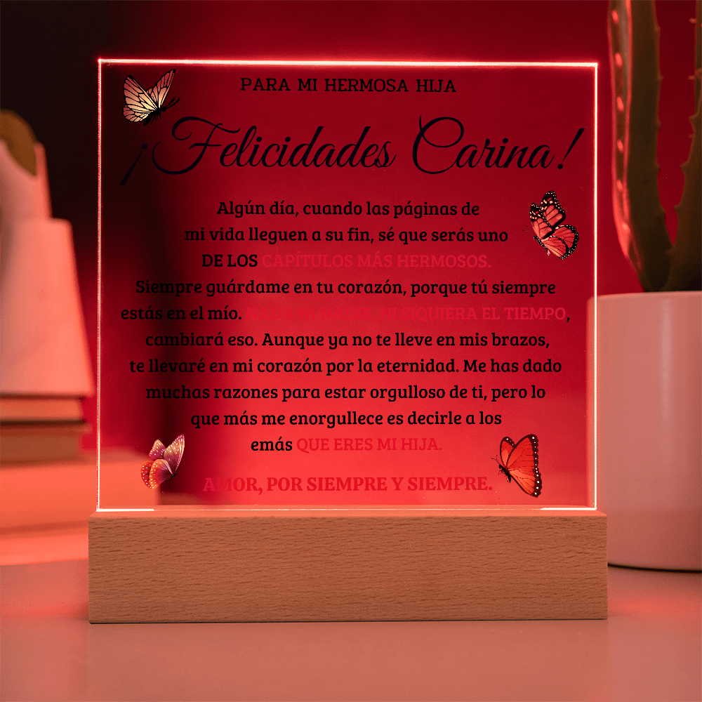 HIJACRSQBR1_T4_30_2 ¡FELICIDADES CARINA!