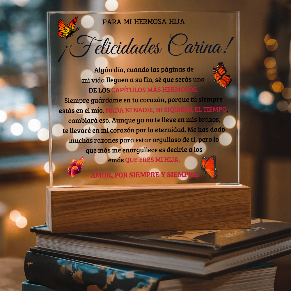HIJACRSQBR1_T4_30_2 ¡FELICIDADES CARINA!