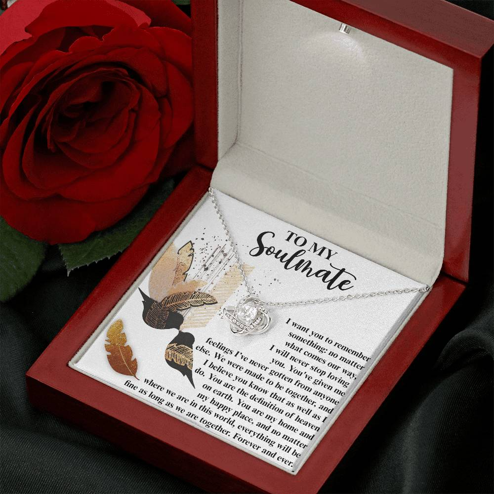 Soulmate Necklace For Women, Christmas Gift For Soulmate, Wife Necklace From Husband, Necklace For Girlfriend