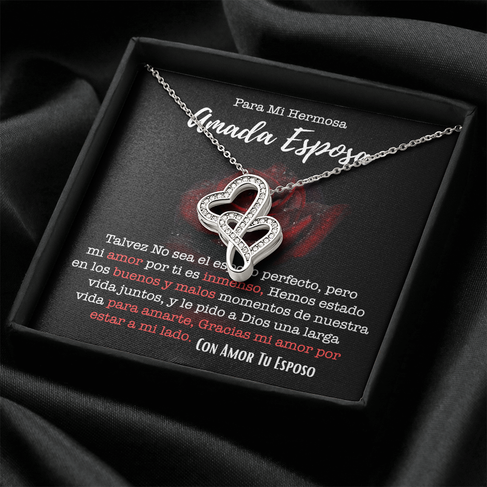 Regalos Para El 14 De Febrero Para Mi Esposa, Collares Para Mi Esposa - Double Heart - ESP_BR2_NLNM5_14_3