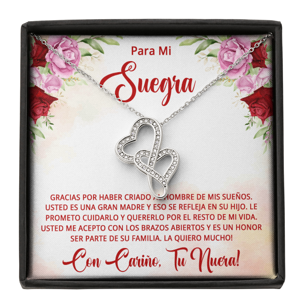 Suegra Gifts In Spanish, Regalo Para Suegra En Navidad - Double Heart - SUEROSA_BR2_M8_25_1