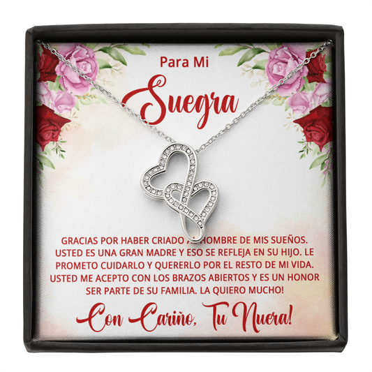 Suegra Gifts In Spanish, Regalo Para Suegra En Navidad - Double Heart - SUEROSA_BR2_M8_25_1