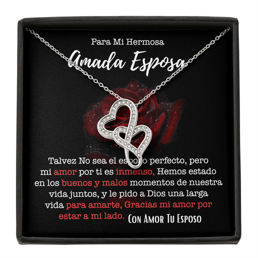 Regalos Para El 14 De Febrero Para Mi Esposa, Collares Para Mi Esposa - Double Heart - ESP_BR2_NLNM5_14_3