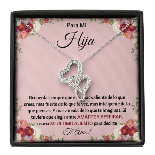 Regalos Para Papa De Hija, Regalos De Amor Para Hija - Double Heart - NG3_BR3_HIJA_2