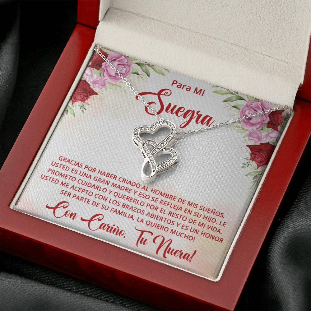 Suegra Gifts In Spanish, Regalo Para Suegra En Navidad - Double Heart - SUEROSA_BR2_M8_25_1