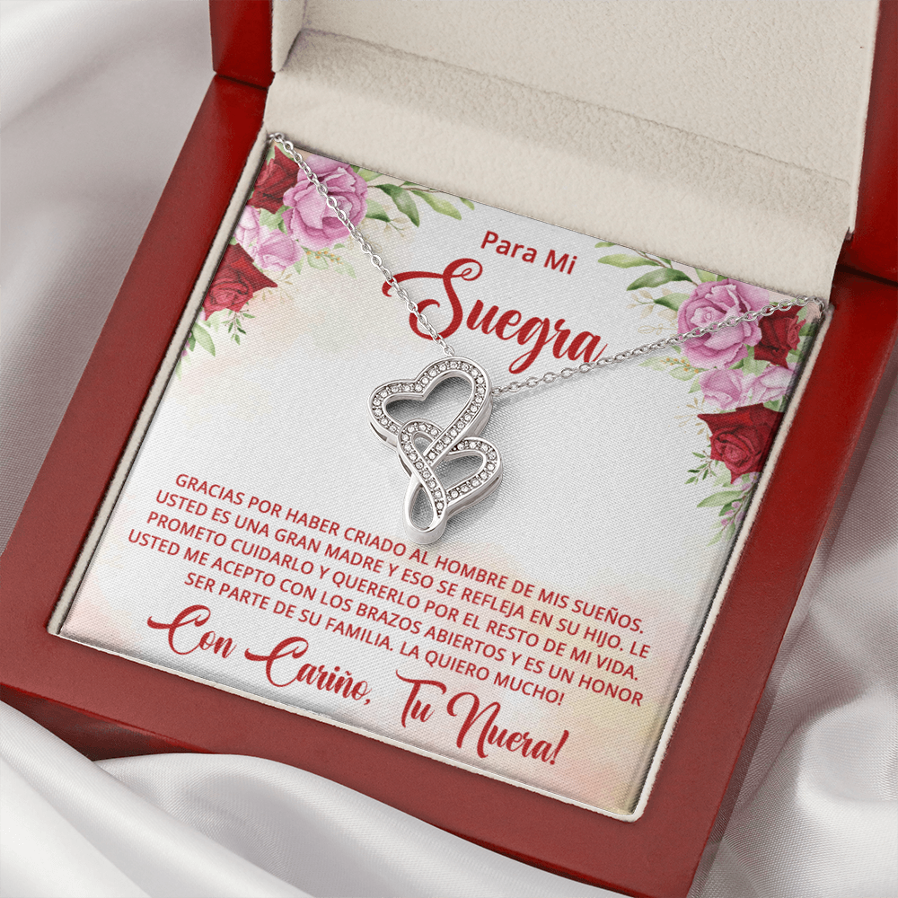 Suegra Gifts In Spanish, Regalo Para Suegra En Navidad - Double Heart - SUEROSA_BR2_M8_25_1