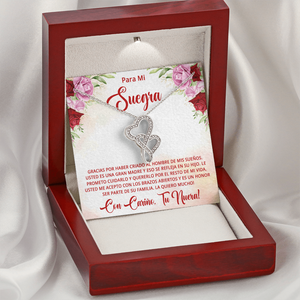 Suegra Gifts In Spanish, Regalo Para Suegra En Navidad - Double Heart - SUEROSA_BR2_M8_25_1