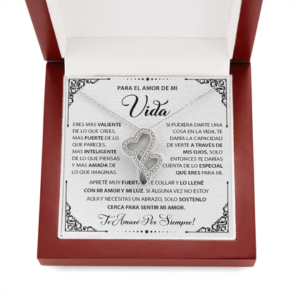 Regalo Para El Amor De Mi Vida, Regalos Para Mi Novia, Regalos Para Mujer Cumpleaños - Double Heart - VINESP_BR3_T5_1
