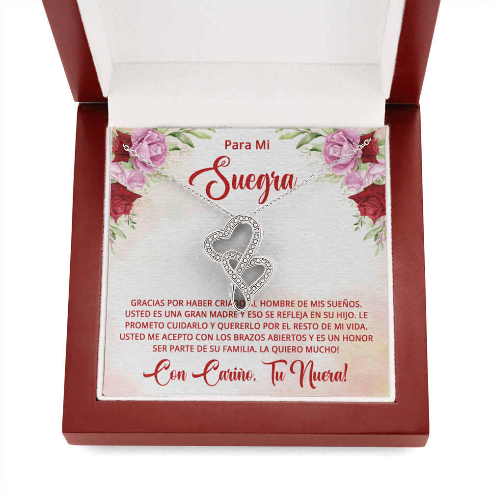 Suegra Gifts In Spanish, Regalo Para Suegra En Navidad - Double Heart - SUEROSA_BR2_M8_25_1