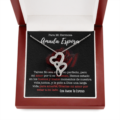 Regalos Para El 14 De Febrero Para Mi Esposa, Collares Para Mi Esposa - Double Heart - ESP_BR2_NLNM5_14_3