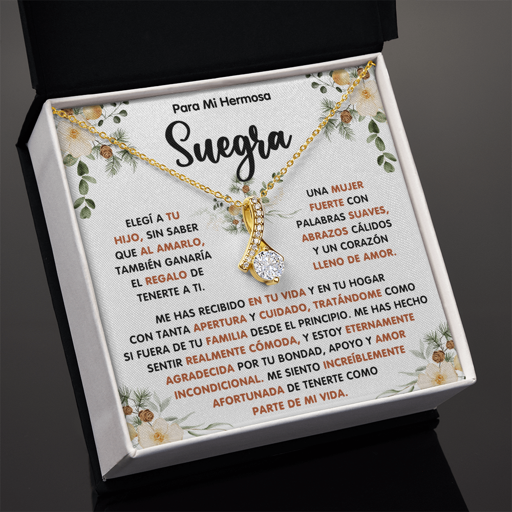 Regalo De Navidad Para Mi Suegra, Amor De Mis Amores, Un Regalo Unico Para El Amor De Mi Vida - Alluring Beauty Necklace - SUEG_BR2_NLNM10_1