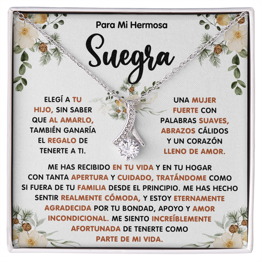 Regalo De Navidad Para Mi Suegra, Amor De Mis Amores, Un Regalo Unico Para El Amor De Mi Vida - Alluring Beauty Necklace - SUEG_BR2_NLNM10_1