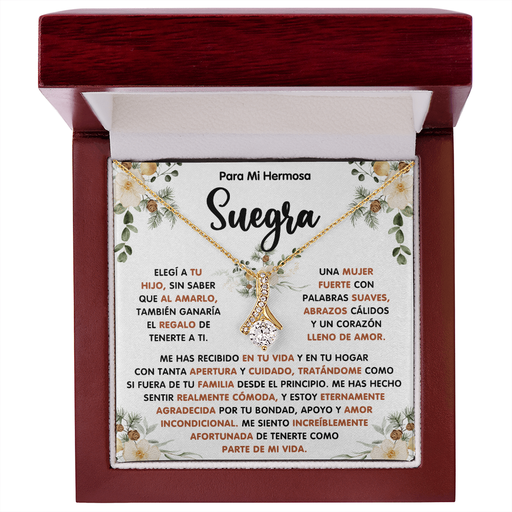 Regalo De Navidad Para Mi Suegra, Amor De Mis Amores, Un Regalo Unico Para El Amor De Mi Vida - Alluring Beauty Necklace - SUEG_BR2_NLNM10_1