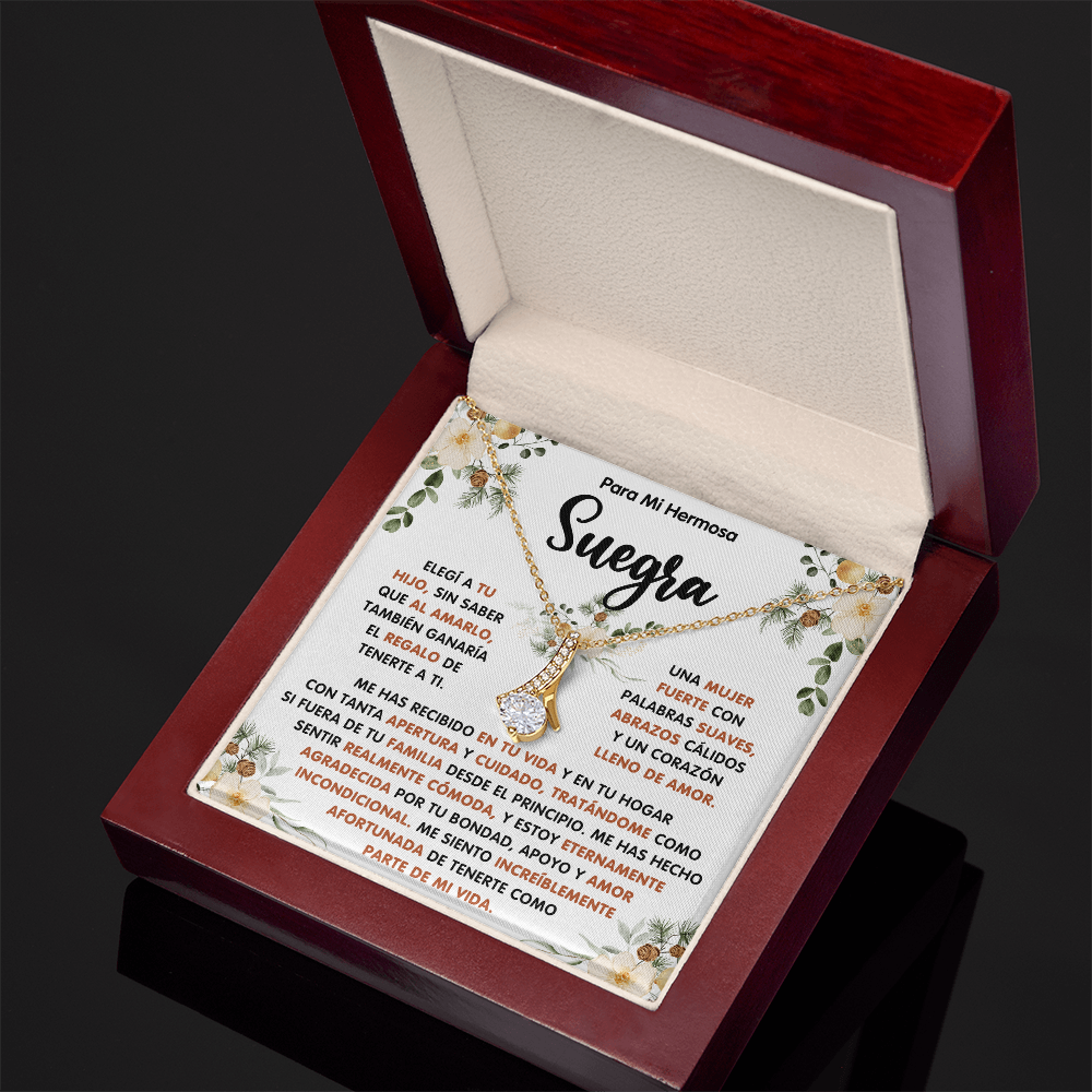 Regalo De Navidad Para Mi Suegra, Amor De Mis Amores, Un Regalo Unico Para El Amor De Mi Vida - Alluring Beauty Necklace - SUEG_BR2_NLNM10_1