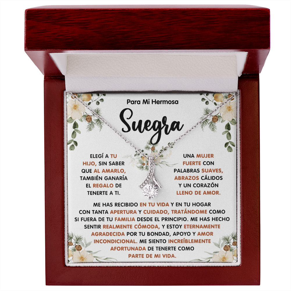 Regalo De Navidad Para Mi Suegra, Amor De Mis Amores, Un Regalo Unico Para El Amor De Mi Vida - Alluring Beauty Necklace - SUEG_BR2_NLNM10_1