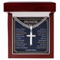 Boyfriend Promise Necklace, Personalized Cross Necklace For Men, Cross Necklace For Boyfriend - BR5-JULY2-PRONE-1