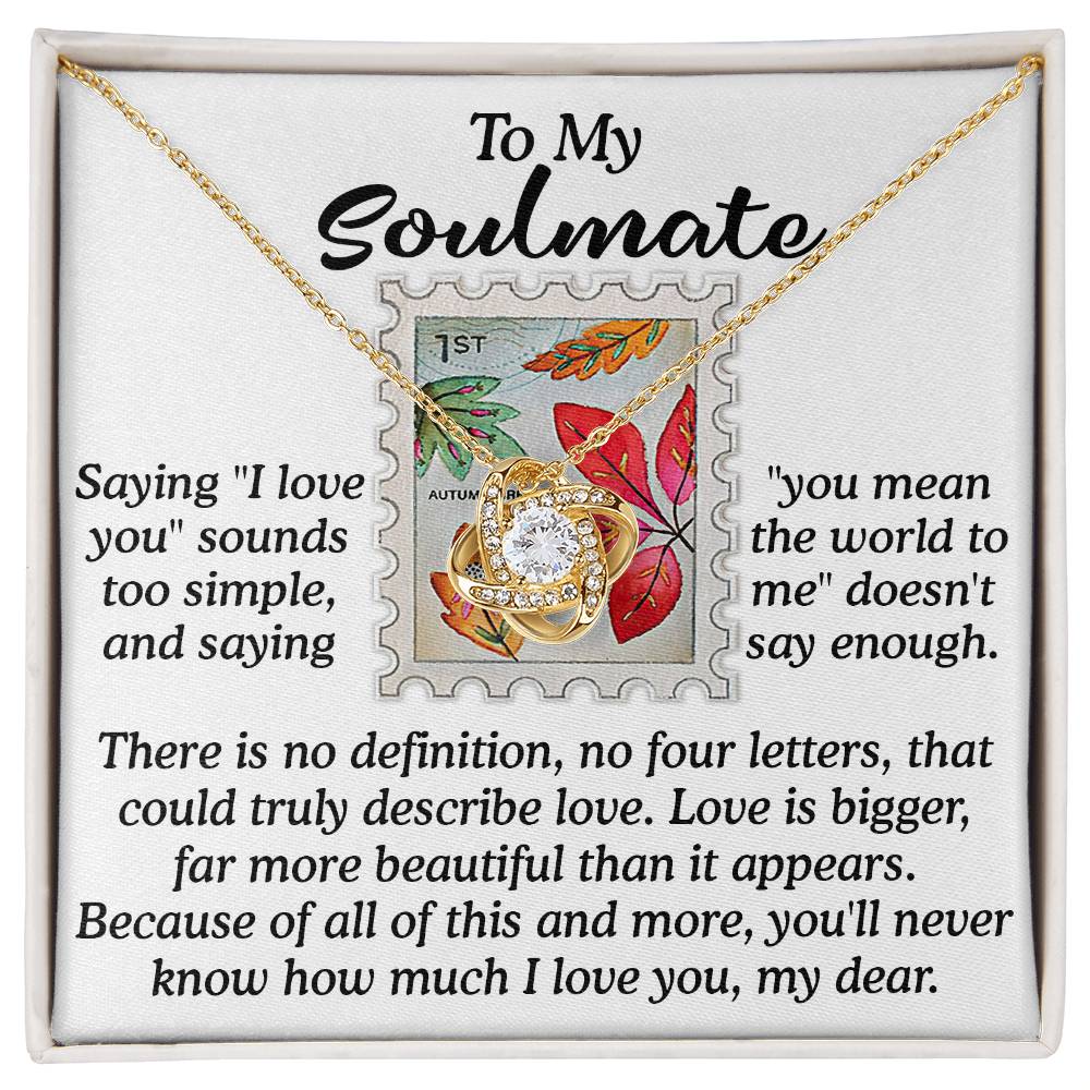 To My Soulmate Necklace, Soulmate Gifts For Her, Personalized To My Soulmate Necklace, Christmas Gift, Gift For Soulmate, Jewelry Message Card