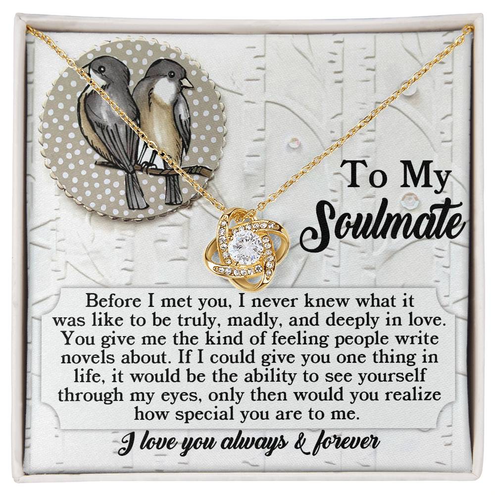 To My Soulmate Necklace, Christmas Gift Birthday Gift For Soulmate, Valentine's Day Gift For Girlfriend, Soulmate Necklace Gifts, Necklace For Women