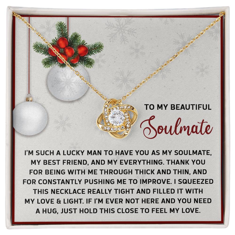 To My Beautiful Soulmate Necklace, Soulmate Necklace Women, Christmas Gift For Girlfriend, Womens Christmas Ideas