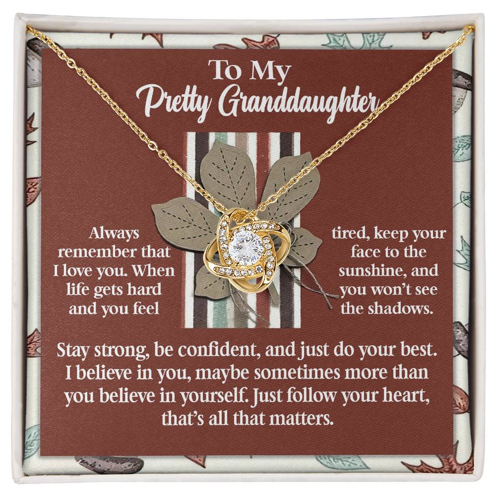 To My Pretty Granddaughter Necklace, Granddaughter Jewelry Box, Necklaces For Granddaughter, Granddaughter Necklace From Grandma