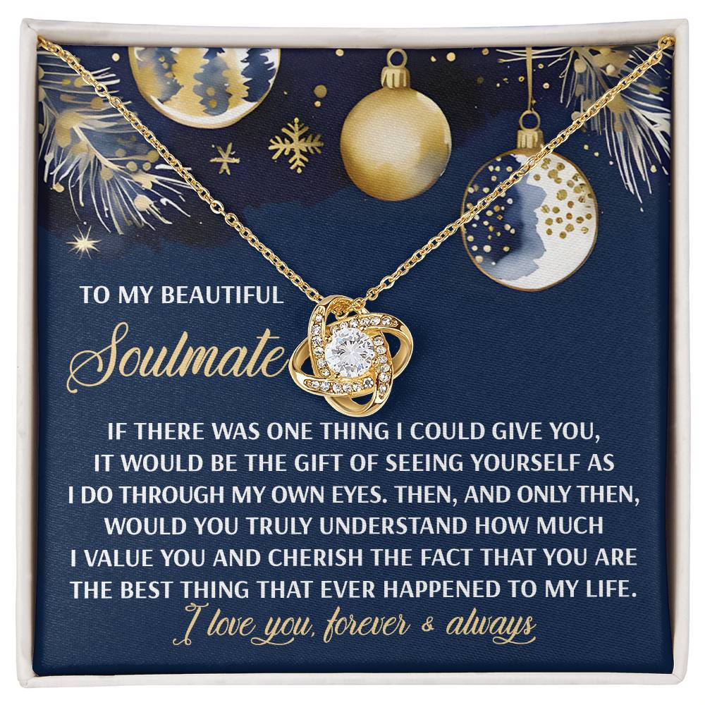 To My Beautiful Soulmate Necklace, My Soulmate Gifts For Her, Christmas Jewelry For Women, Christmas Presents For Gf, Christmas For Wife