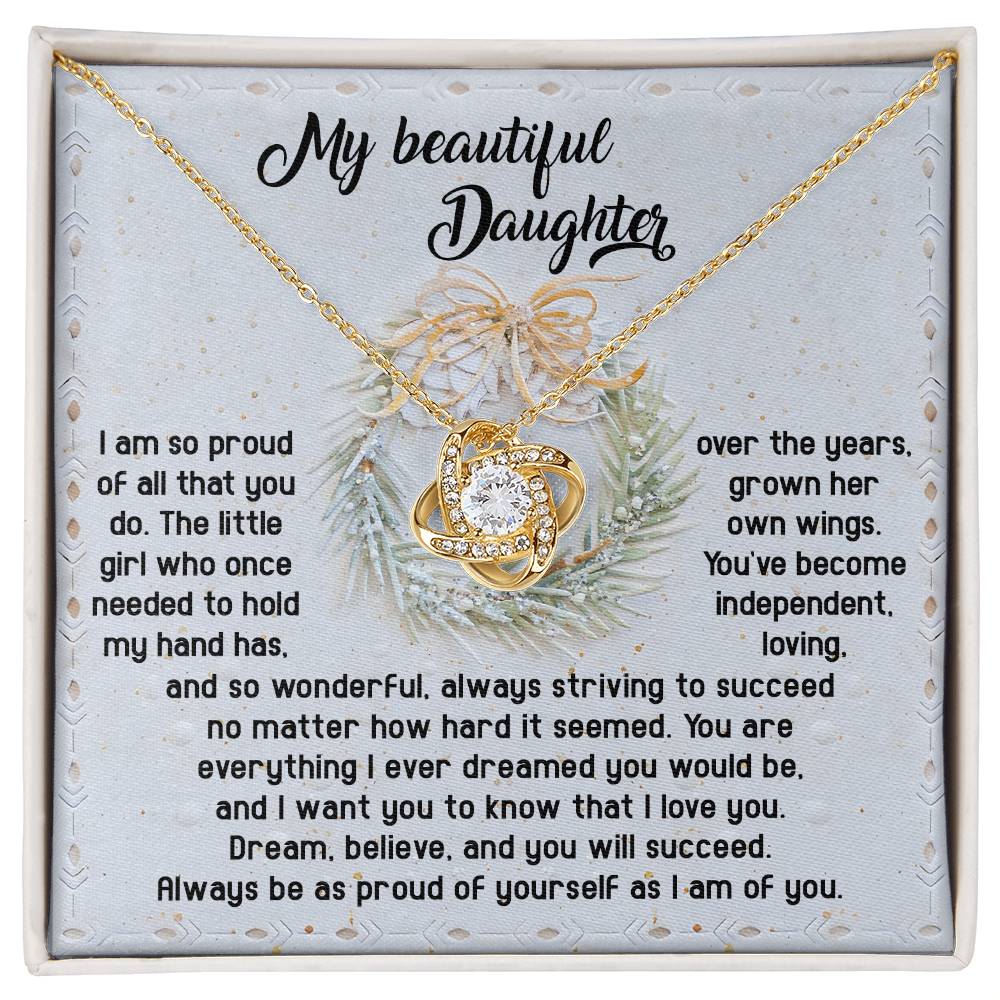 Daughter Christmas Gifts, Christmas Gifts For Daughters Adult, Necklace For Daughter From Mom, Dad Necklace For Daughter, Dear Daughter Necklace