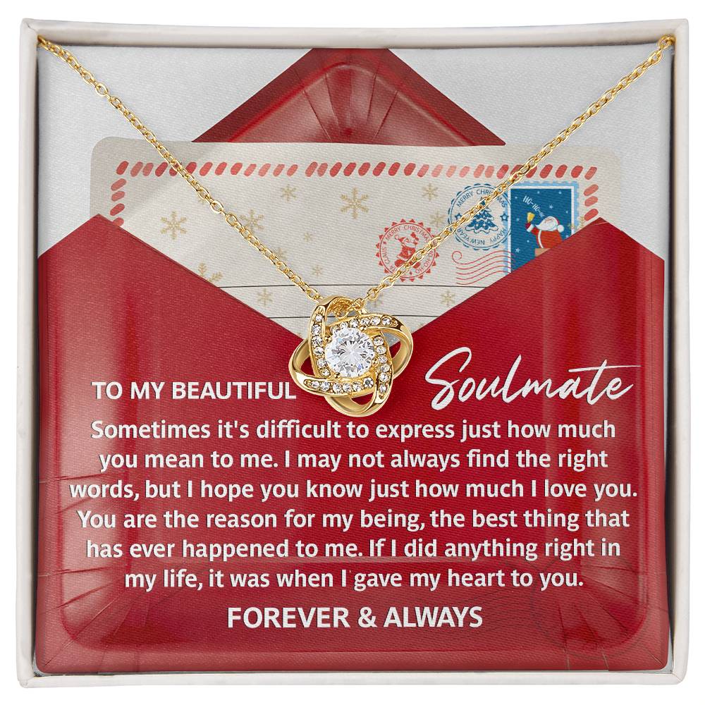 To My Beautiful Soulmate Necklace, Wife Christmas Gift, Wife Christmas Gifts, Best Christmas Gifts For Wife, Christmas For Wife