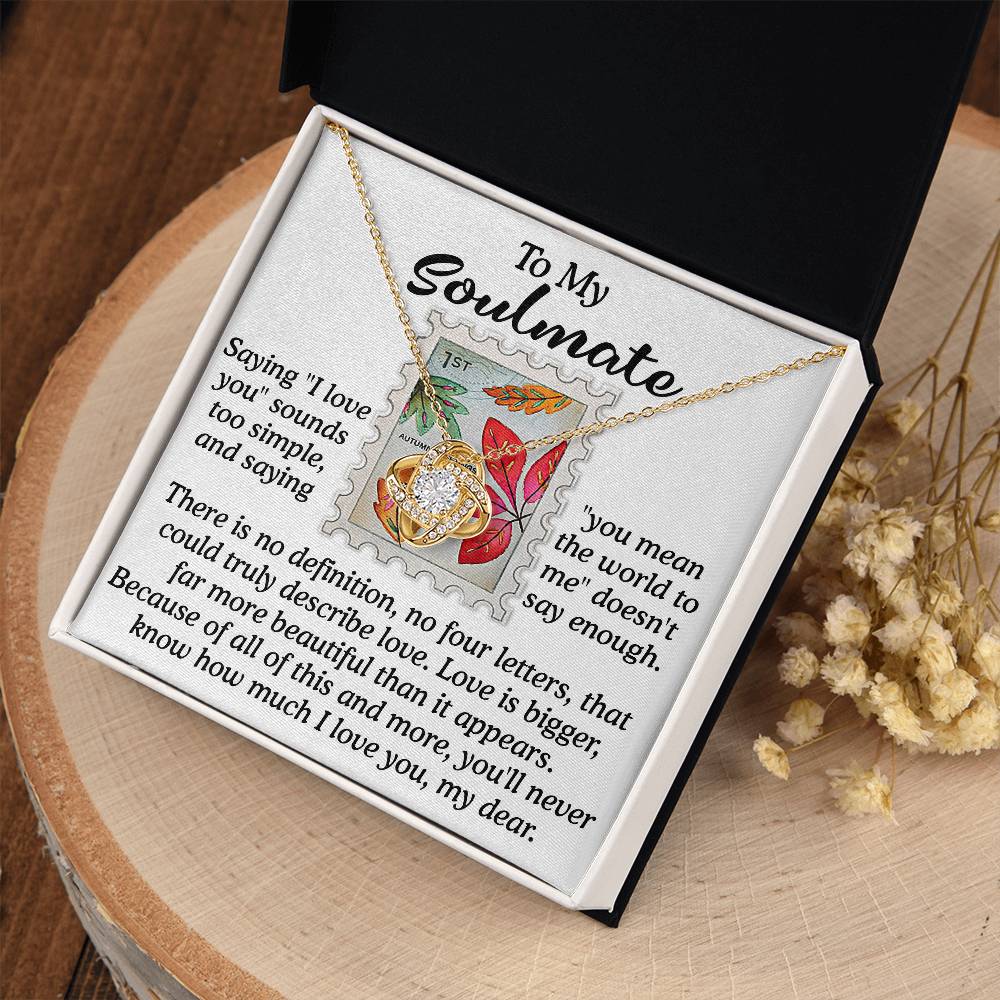 To My Soulmate Necklace, Soulmate Gifts For Her, Personalized To My Soulmate Necklace, Christmas Gift, Gift For Soulmate, Jewelry Message Card