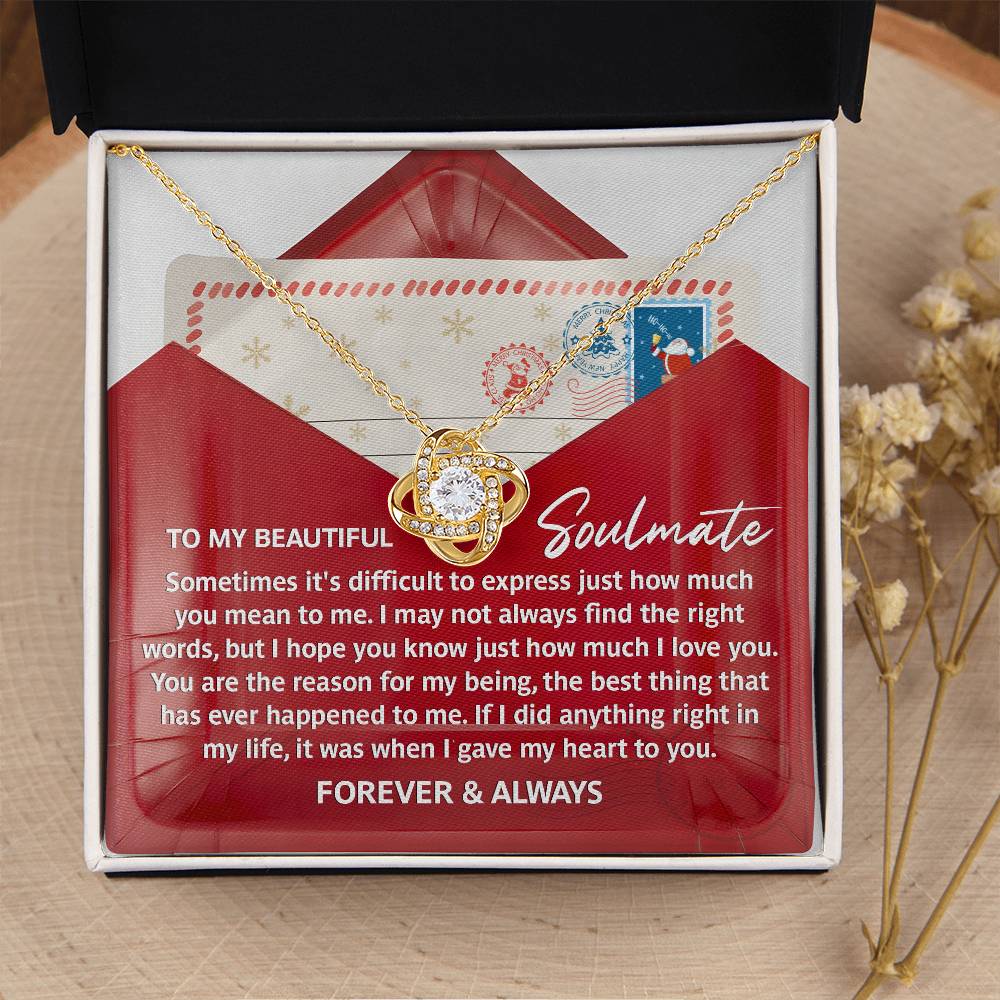 To My Beautiful Soulmate Necklace, Wife Christmas Gift, Wife Christmas Gifts, Best Christmas Gifts For Wife, Christmas For Wife